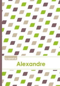 LE CARNET D'ALEXANDRE - LIGNES, 96P, A5 - PETALES VERT TAUPE GRIS