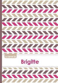 Le carnet de Brigitte - Lignes, 96p, A5 - Motifs Violet Gris Taupe