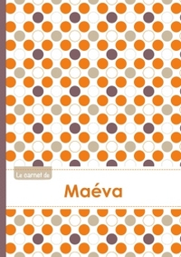 Le carnet de Maéva - Lignes, 96p, A5 - Ronds Orange Gris Violet