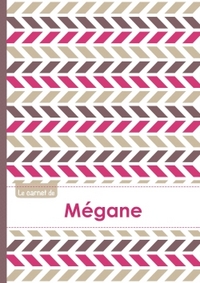 Le carnet de Mégane - Lignes, 96p, A5 - Motifs Violet Gris Taupe