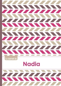Le carnet de Nadia - Lignes, 96p, A5 - Motifs Violet Gris Taupe