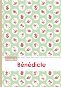 Le carnet de Bénédicte - Lignes, 96p, A5 - Roses Tea time