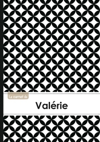 CARNET VALERIE LIGNES,96P,A5 RONDSNOIRETBLANC