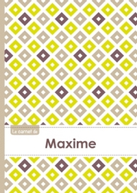 Le carnet de Maxime - Lignes, 96p, A5 - Carré Poussin Gris Taupe