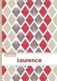 Le carnet de Laurence - Lignes, 96p, A5 - Pétales Japonaises Violette Taupe Rouge