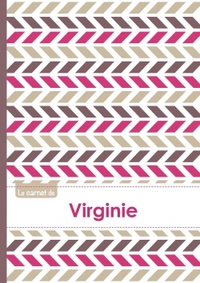 Le carnet de Virginie - Lignes, 96p, A5 - Motifs Violet Gris Taupe