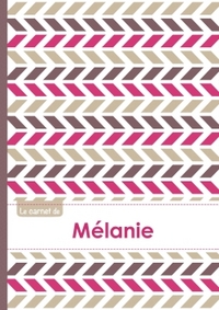 Le carnet de Mélanie - Lignes, 96p, A5 - Motifs Violet Gris Taupe