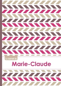 Le carnet de Marie-Claude - Lignes, 96p, A5 - Motifs Violet Gris Taupe