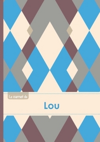 Le carnet de Lou - Lignes, 96p, A5 - Jacquard Bleu Gris Taupe