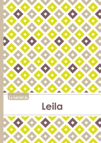 Le carnet de Leila - Lignes, 96p, A5 - Carré Poussin Gris Taupe