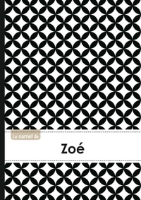 CARNET ZOE LIGNES,96P,A5 RONDSNOIRETBLANC