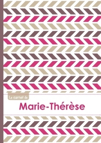 Le carnet de Marie-Thérèse - Lignes, 96p, A5 - Motifs Violet Gris Taupe