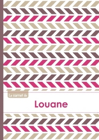 Le carnet de Louane - Lignes, 96p, A5 - Motifs Violet Gris Taupe