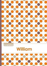 Le carnet de William - Lignes, 96p, A5 - Ronds Orange Gris Violet