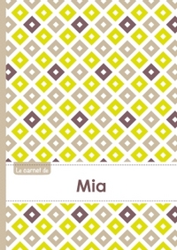 Le carnet de Mia - Lignes, 96p, A5 - Carré Poussin Gris Taupe