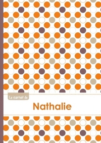 Le carnet de Nathalie - Lignes, 96p, A5 - Ronds Orange Gris Violet