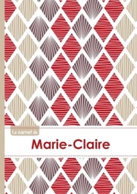 Le carnet de Marie-Claire - Lignes, 96p, A5 - Pétales Japonaises Violette Taupe Rouge