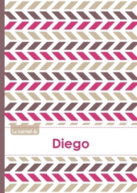 Le carnet de Diego - Lignes, 96p, A5 - Motifs Violet Gris Taupe