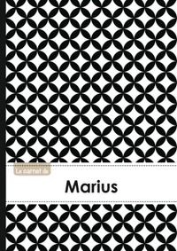 CARNET MARIUS LIGNES,96P,A5 RONDSNOIRETBLANC