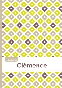 Le carnet de Clémence - Lignes, 96p, A5 - Carré Poussin Gris Taupe