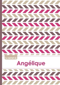 Le carnet d'Angélique - Lignes, 96p, A5 - Motifs Violet Gris Taupe