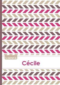 Le carnet de Cécile - Lignes, 96p, A5 - Motifs Violet Gris Taupe