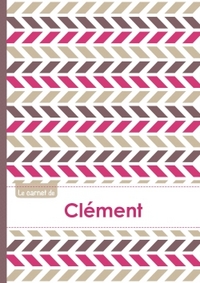 Le carnet de Clément - Lignes, 96p, A5 - Motifs Violet Gris Taupe