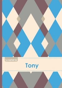 Le carnet de Tony - Lignes, 96p, A5 - Jacquard Bleu Gris Taupe