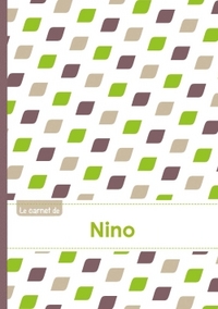 LE CARNET DE NINO - LIGNES, 96P, A5 - PETALES VERT TAUPE GRIS