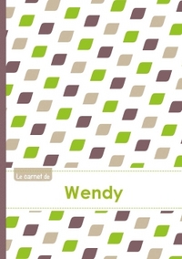 LE CARNET DE WENDY - LIGNES, 96P, A5 - PETALES VERT TAUPE GRIS