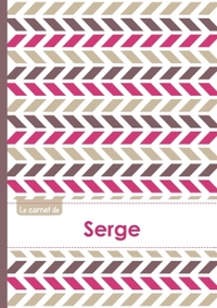 Le carnet de Serge - Lignes, 96p, A5 - Motifs Violet Gris Taupe