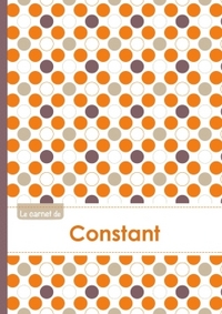 Le carnet de Constant - Lignes, 96p, A5 - Ronds Orange Gris Violet