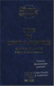 CODE DE DROIT CANONIQUE BILINGUE ET ANNOTE. 4EME EDITION. 2018