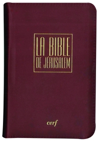 BIBLE JERUSALEM - RELIURE SOUPLE CUIR, TRANCHES OR, GLISSIERE, ETUI, EDITION POCHE, AVEC INTRODUCTIO