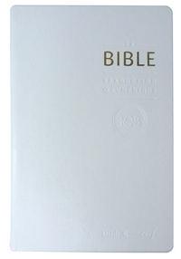 La Bible TOB - Traduction œcuménique de la Bible, notes essentielles, mariage, semi-rigide, similicuir blanc, tranches or, étui