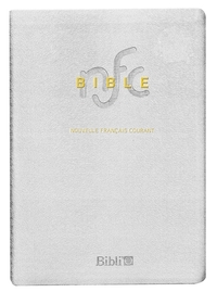 La Bible Nouvelle français courant - Blanche, cuir, tranches or, souple, mariage, avec les deutéroca