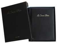 La Sainte Bible Segond 1910 - Noir, cuir, tranches or, onglets, glissière, souple, coffret rigide