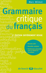 Grammaire critique du français