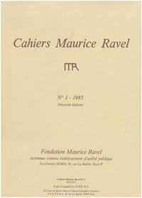 Cahiers Maurice Ravel - numéro 1 1985