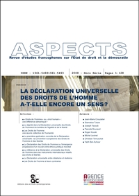 La Déclaration universelle des Droits de l'homme, Revue ASPECTS, Hors série 2008