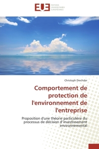 COMPORTEMENT DE PROTECTION DE L'ENVIRONNEMENT DE L'ENTREPRISE