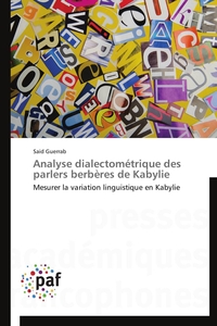 ANALYSE DIALECTOMETRIQUE DES PARLERS BERBERES DE KABYLIE