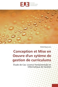 Conception et Mise en Oeuvre d'un sytème de gestion de curriculums