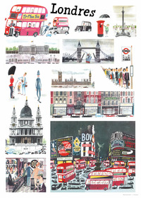 AFFICHE "SASEK - LONDRES" - 50 X 70 CM