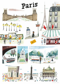 AFFICHE "SASEK - PARIS" - 50 X 70 CM