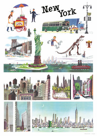 AFFICHE "SASEK - NEW YORK" - 50 X 70 CM