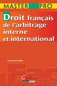 master pro - droit français de l'arbitrage interne et international