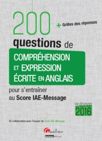 200 questions de compréhension et expression écrite en anglais pour s'entraîner