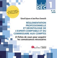 DEC 1 - REGLEMENTATION PROFESSIONNELLE ET DEONTOLOGIE DE L'EXPERT-COMPTABLE ET DU COMMISSAIRE AUX CO