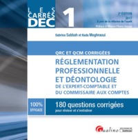 DEC 1 - QRC ET QCM CORRIGÉES - RÉGLEMENTATION PROFESSIONNELLE ET DÉONTOLOGIE DE